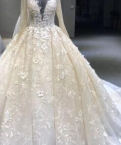 Style VNDB106 - Sheer illusion neck line ball gown wedding dresses from Darius Cordell