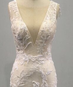 YZ19010-3 deep v-neck wedding gowns from darius cordell