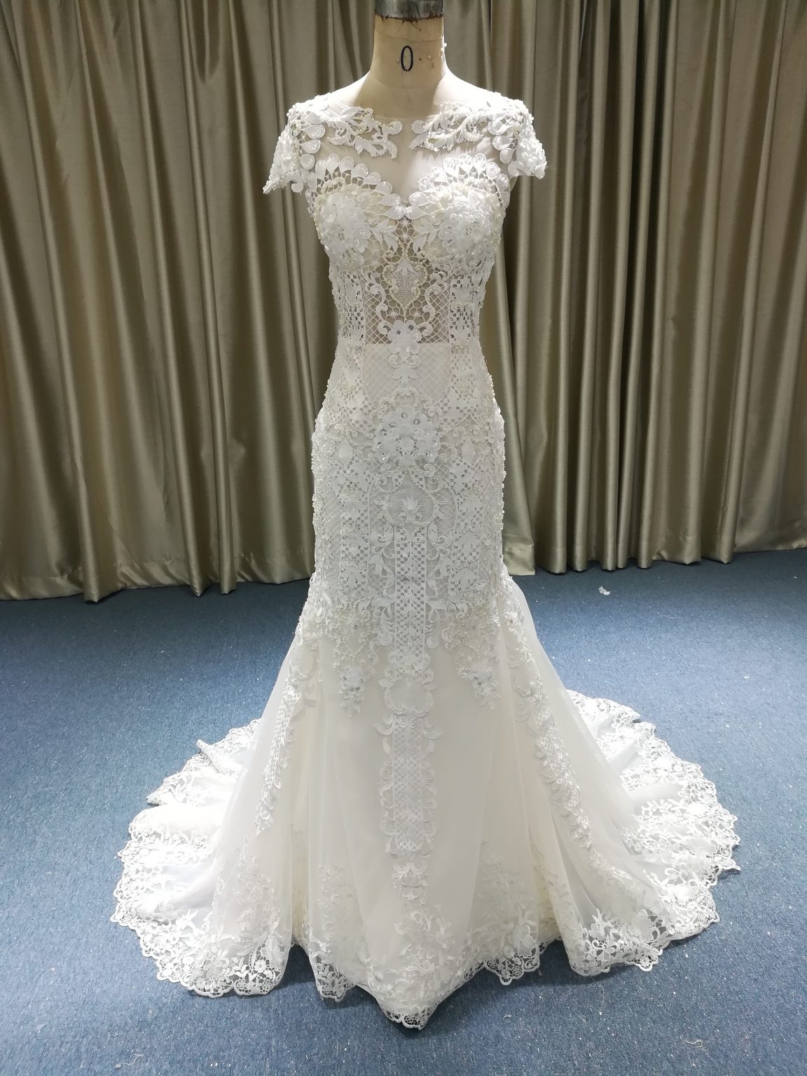 Find Beautiful Cap Sleeve lace bridal dresses for SALE