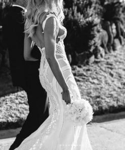 Back of Kate Twigley celebrity wedding gown