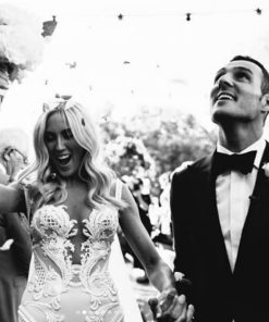 celebrity brides wedding day vibes with groom