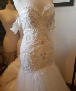 C2020-Nikema - fit-and-flare off the shoulder bridal gown