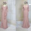 LE2014 empire waist mother of the bride evening dress with sleeves