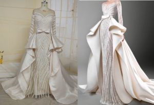 C2021-Jumoke sheer long sleeve replica wedding gown from darius Cordell
