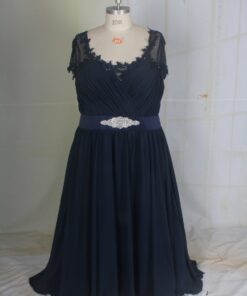 Style m161423 navy Blue Plus Size mother of the bride gown