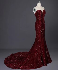 1134 red sequin sweetheart jessica rabbit evening gown from darius cordell