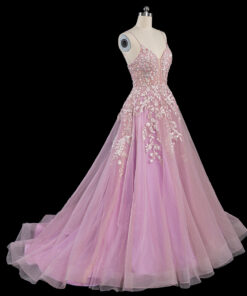 1218-4 pretty lavendar pink blush wedding gown by darius cordell