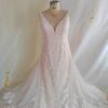 #95135A-1 sleeveless plus size v-neck wedding gown by darius cordell