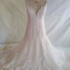 #95137A-1 sleeveless open neck line plus size lace wedding gown by darius cordell