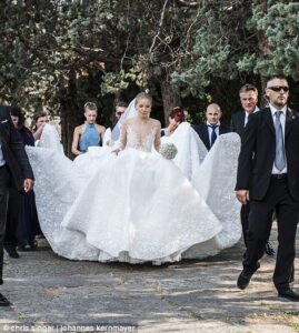 Victoria Swarovski wedding day photos