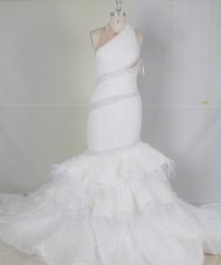 Vintea Burns-1 - halter fit-and-flare wedding gown by darius cordell