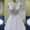 WT4521 sleeveless v-neck a-line beaded lace wedding gown from Darius Cordell - 228