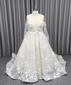 C2024-JDuke - plus size illusion neck line wedding gown from Darius Cordell