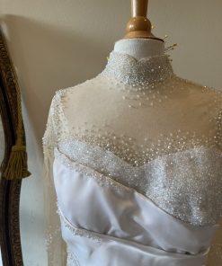 C2025-Aperkins - beaded illusion neckline wedding dress from Darius Cordell