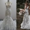 Replica of sexy sleeveless v-neck wedding gown by Darius Cordell inspired by style G-104 from Galia Lahav