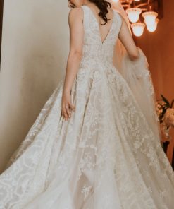 C2025-EA05 - chapenl train wedding gown Inspired by the Laura from Ersa Atelier