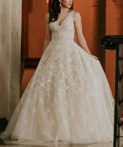 C2025-EA05 - elegant beaded lace wedding gown Inspired by the Laura from Ersa Atelier