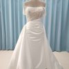 C2025-CDavis - plus size off the shoulder beaded bodice wedding gown